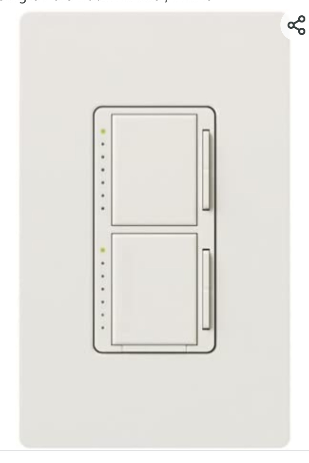 Dual deals dimmer switch