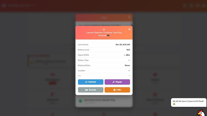 Sensor Health Screen 3