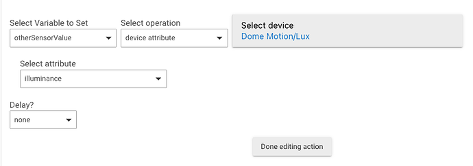 Set variable to device attribute - screenshot of Rule action in 5.1