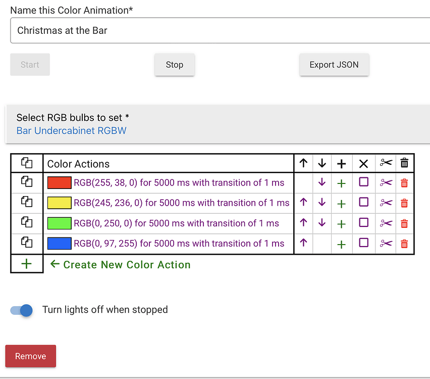 Color Animation: Stopping the animation - Apps - Hubitat