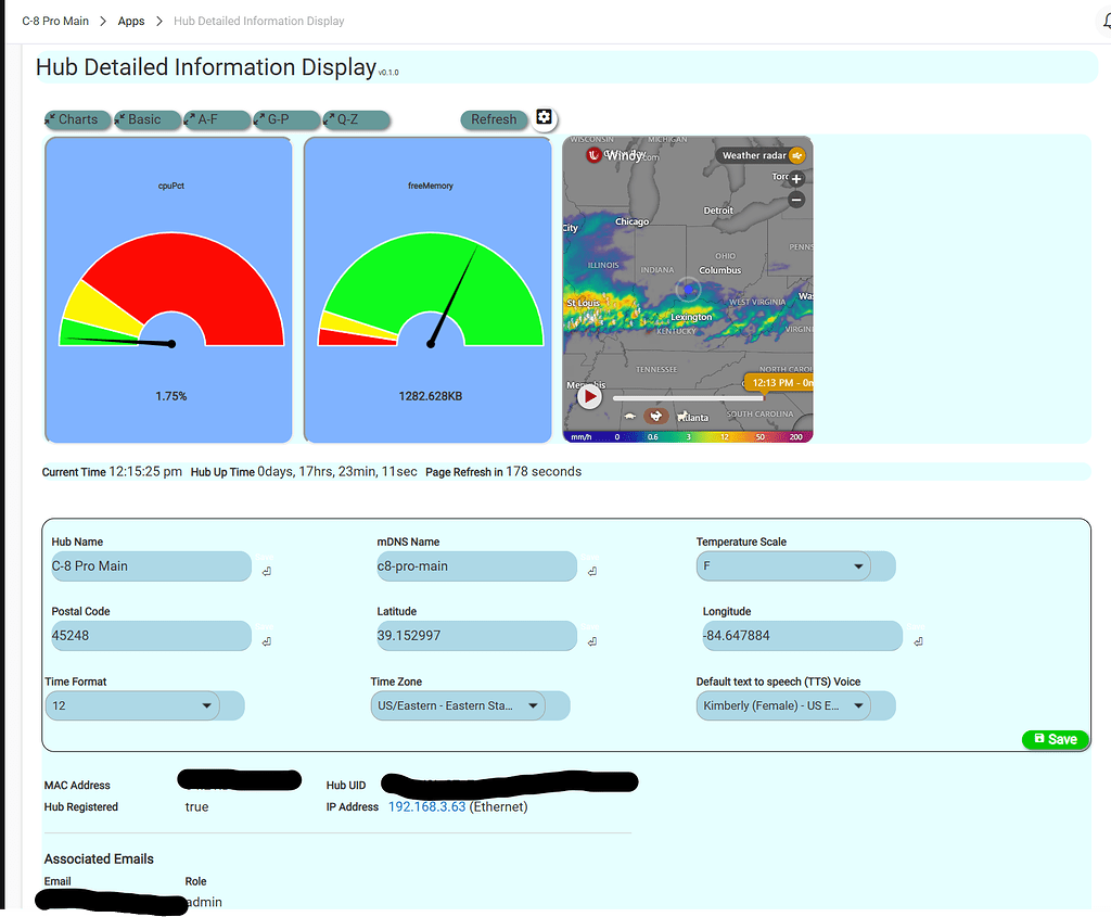 [BETA]Hub Detailed Information Display - Custom Apps - Hubitat