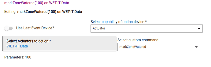 Custom Action on Actuator
