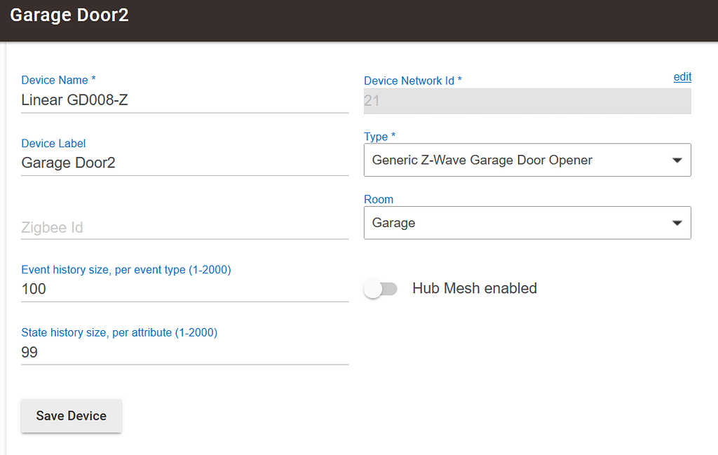 Linear Go Control GD008Z tilt status refresh failure Devices Hubitat