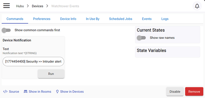 Add events using virtual device