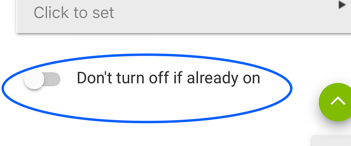 Dont turn off if already on