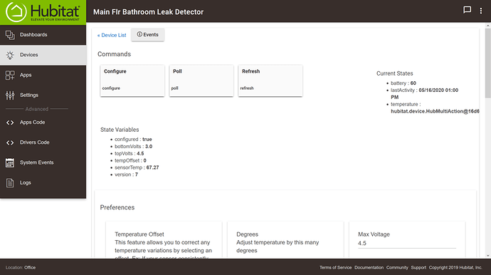 leakSMART Sensor Device - UserDriver 1