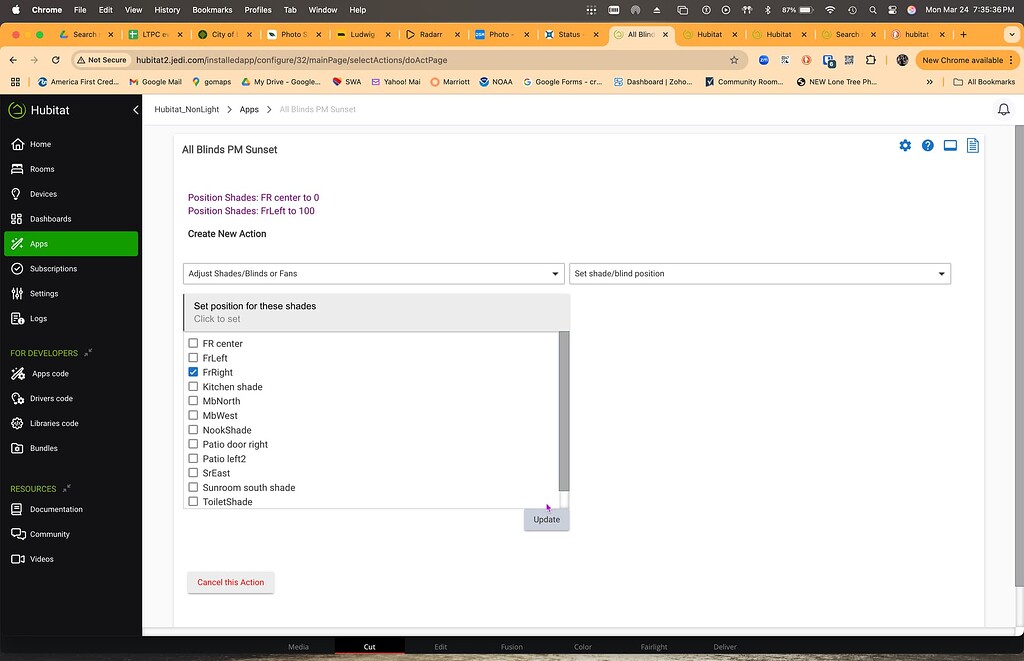 Submission buttons in apps non responsive in Web app - Apps - Hubitat