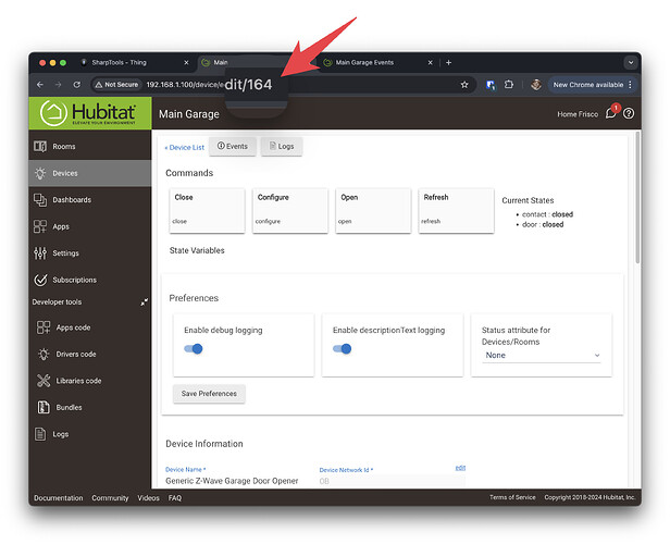 Hubitat Device Details