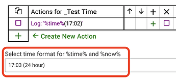 Screenshot of "Select time format..." option in Rule 5.1