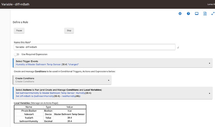 Huidity Differential as Hub Variable