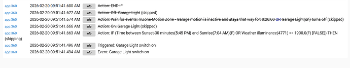 garage light Wait Action 2