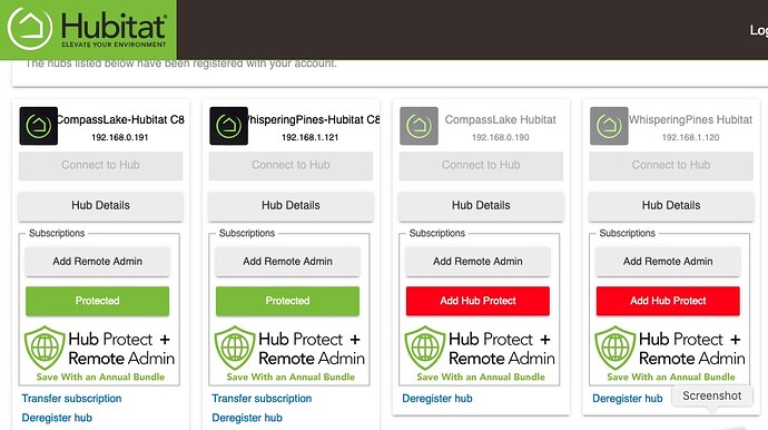 Hubitat Subscription Problem-Registered Hub Page 1a