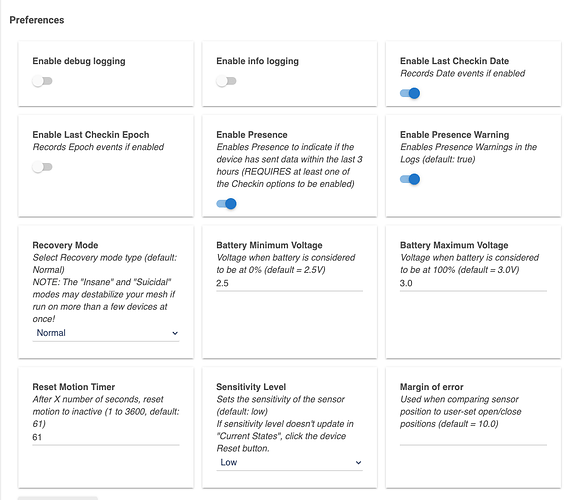 Aqara vibration prefs