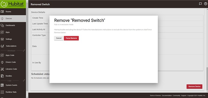 Force Remove Removed Switch