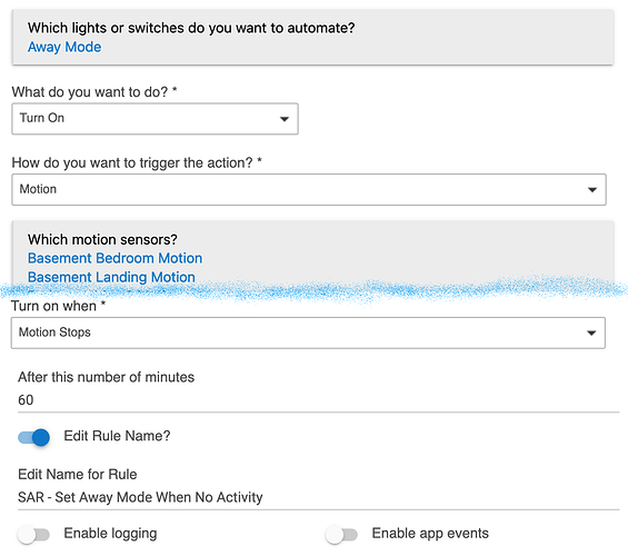 Screenshot: Simple Automation Rule 1 with similar setup to above