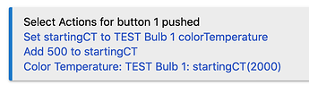 Example rule, increasing CT by 500 with button push