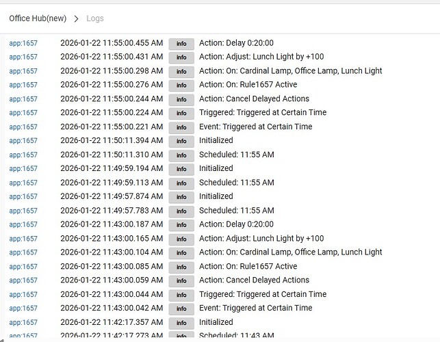CNC Lights ON App Log