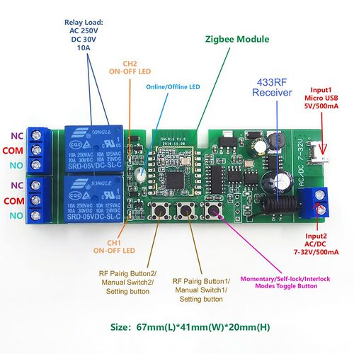 Driver/Pairing -> MHCOZY 4 Channel 12V ZigBee Relay Switch - ⚙️ Custom Apps  and Drivers - Hubitat