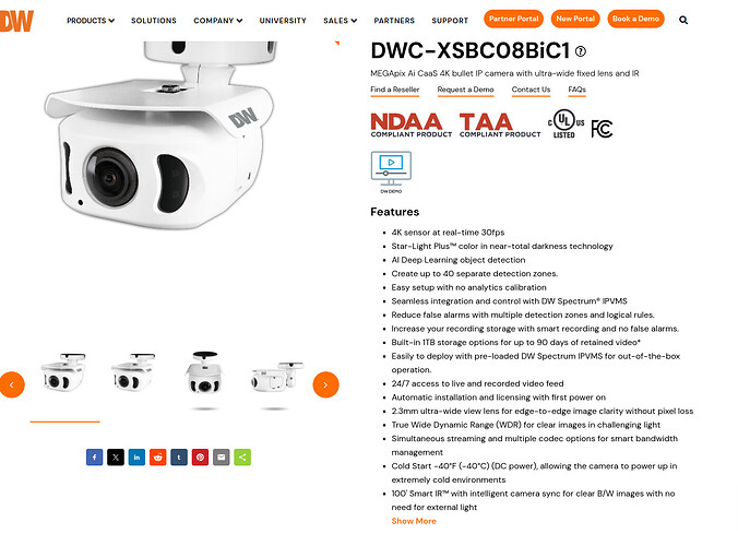 MEGApix-Ai-CaaS-4K-bullet-IP-camera-with-ultra-wide-fixed-lens-and-IR