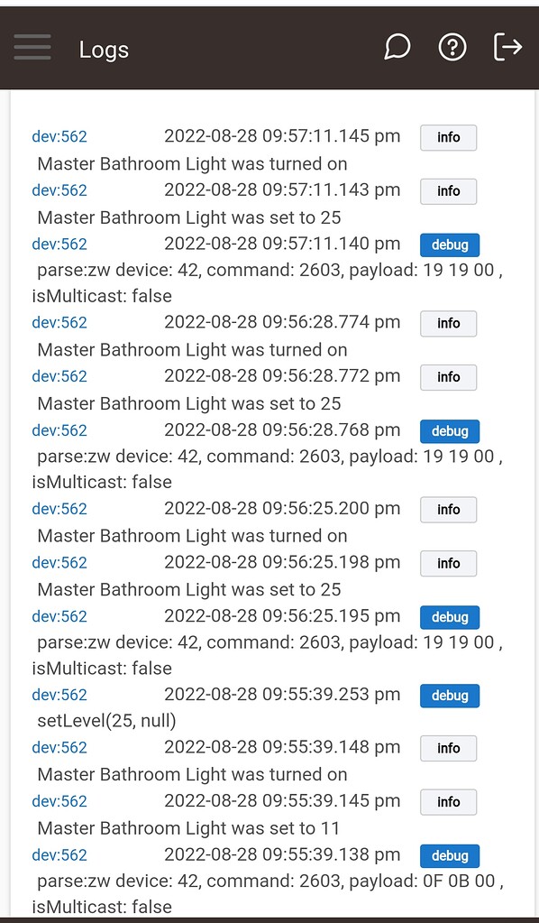My Zooz dimmers are haunted Devices Hubitat