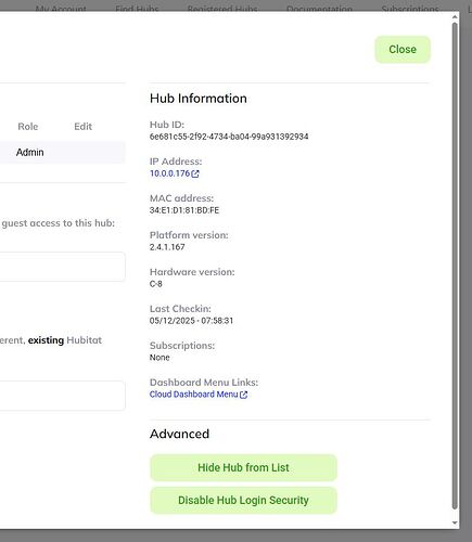 Hub details