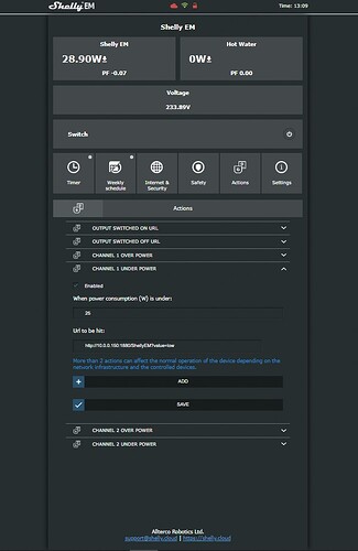 solar dump load shelly setup 25-08-2025