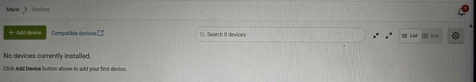 No devices available