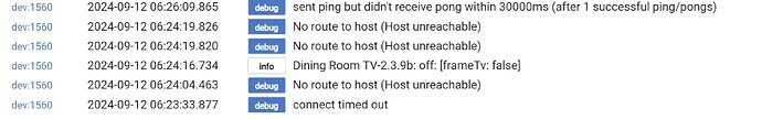 Dining room TV log