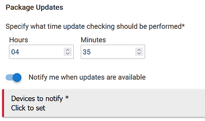 Devices to Notify screenshot