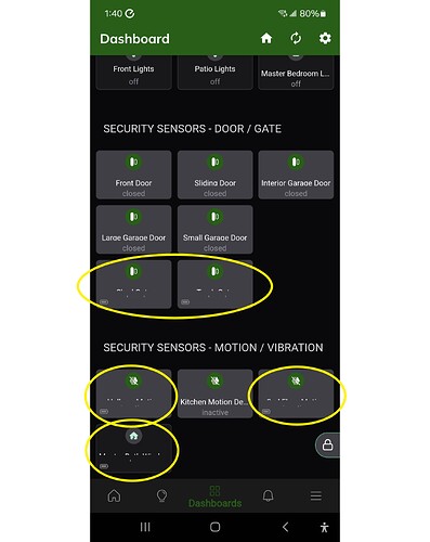 Hubitat screenshot on Phone