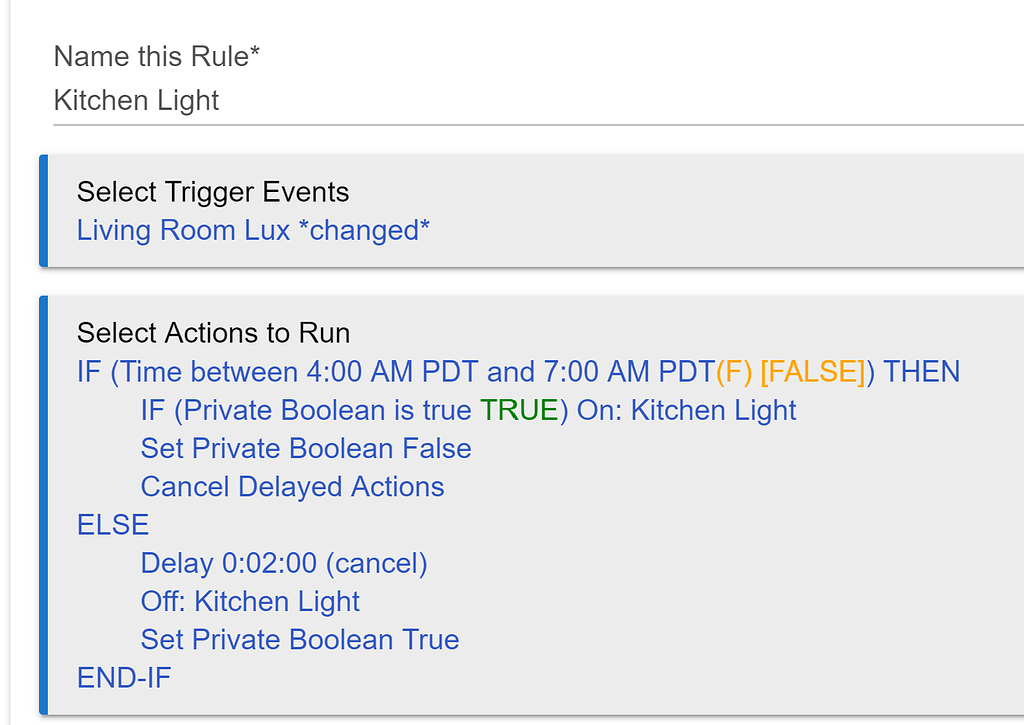 My light won't stay on outside of time parameters 🛎️ Get Help Hubitat