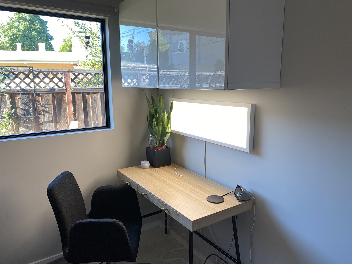 "Studio" lighting for our ShelterinPlace COVID19 office video calls