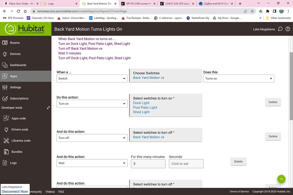 All lights Not turning on Apps Hubitat