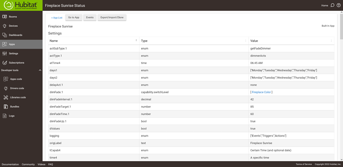 Screenshot 2022-12-01 at 16-30-18 Fireplace Sunrise Status