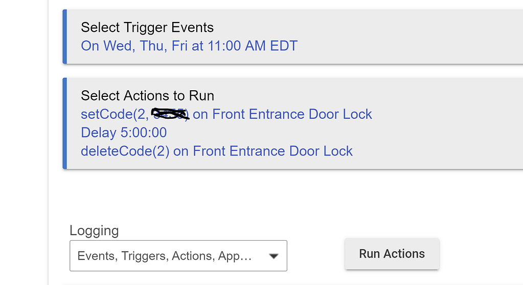 Help with RM to set door lock user code - Rule Machine® - Hubitat