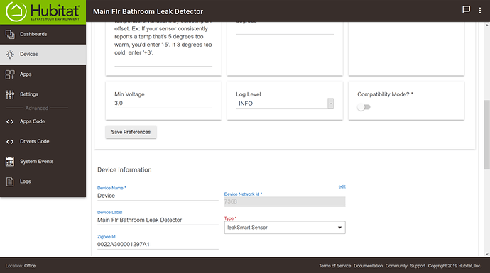 leakSMART Sensor Device - UserDriver 2