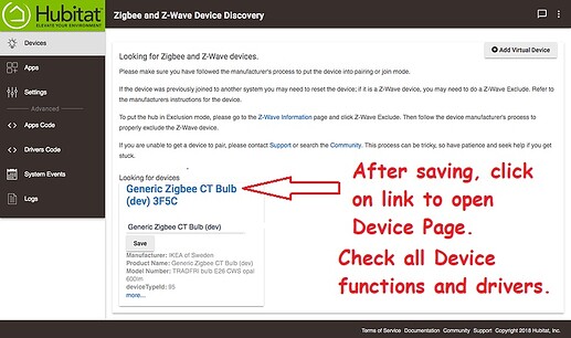 device page