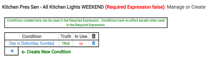 Trigger for Sat & Sunday