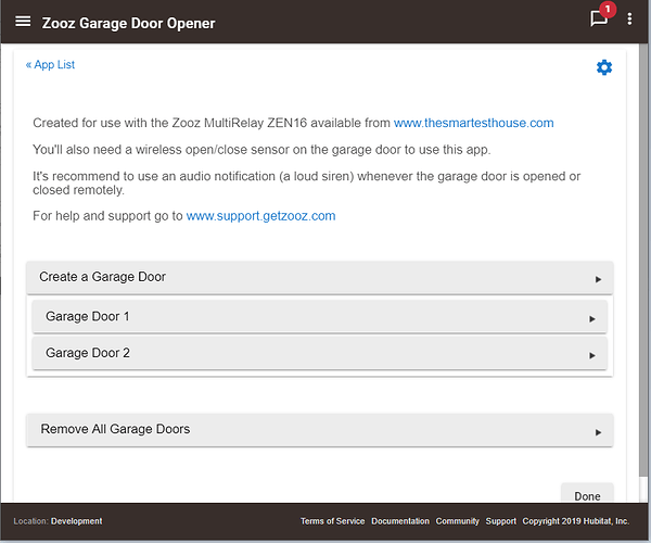 [RELEASE] Zooz Garage Door Opener ⚙️ Custom Apps and Drivers Hubitat