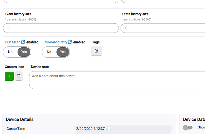 Hubitat Device screenshot