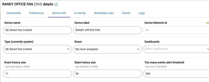 Randy office fan switch