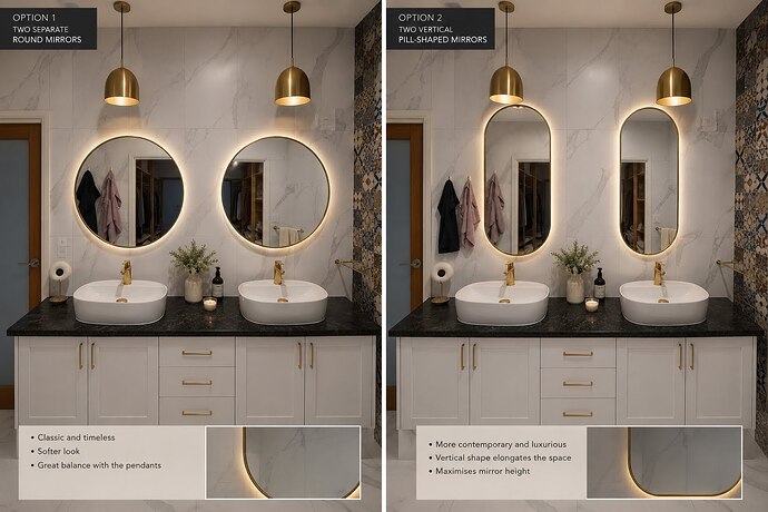 Ensuite Mirrors