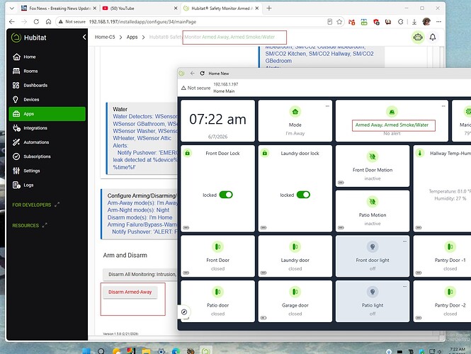 hsm status in the webpage 2.50.135