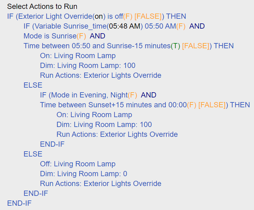 Basic Rule Error - Sunrise Action Error on GE Outdoor Switch - Basic Rules  - Hubitat