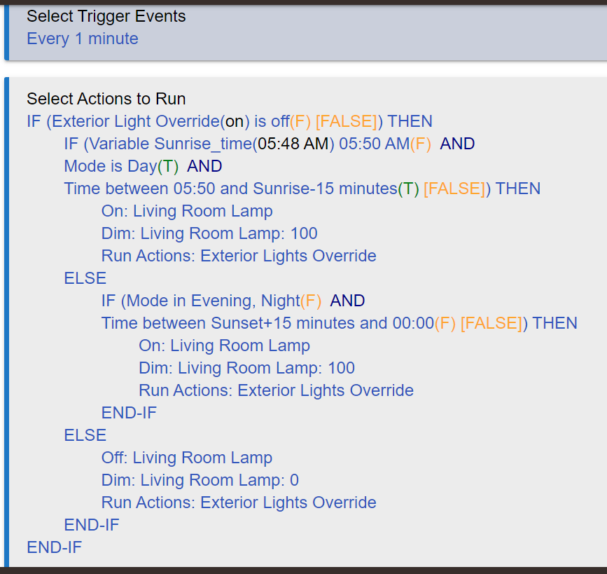 Basic Rule Error - Sunrise Action Error on GE Outdoor Switch - Basic Rules  - Hubitat