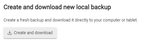 C7 create and download button (present or missing)