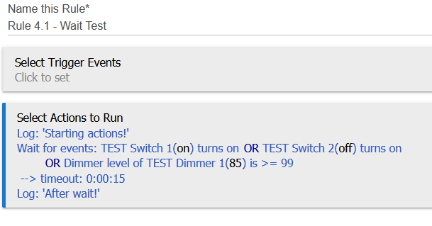 Screenshot: Rule Machine