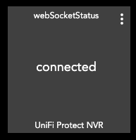 Screenshot: Dashboard tile with attribute name, attribute value, and device name displayed