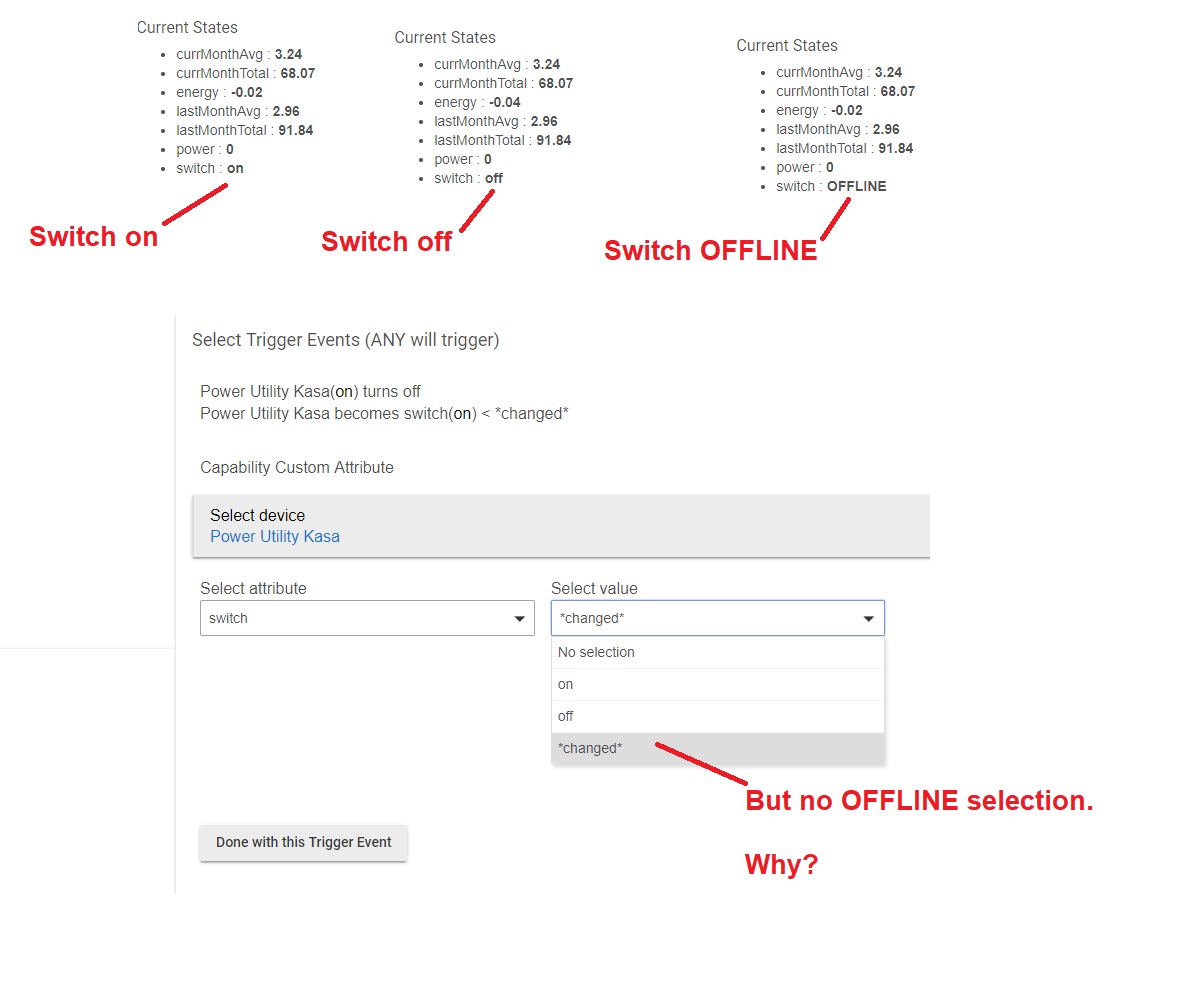 No OFFLINE value? Why? - Novice Help - Hubitat