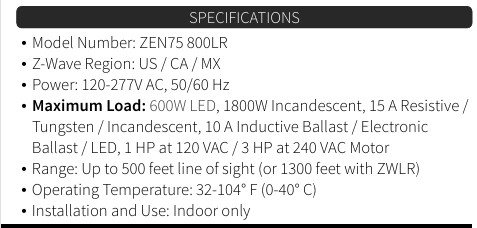 ZEN75 spec